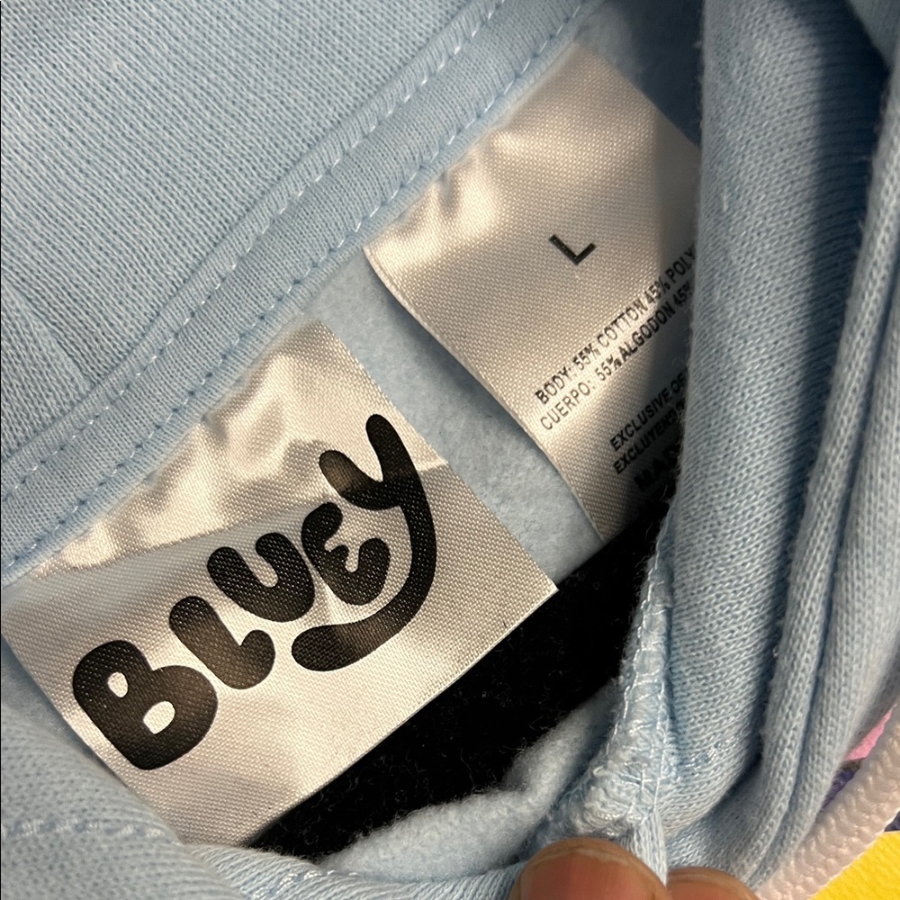 Bluey Adult Hoodie - Light Blue - Picture 2 of 7